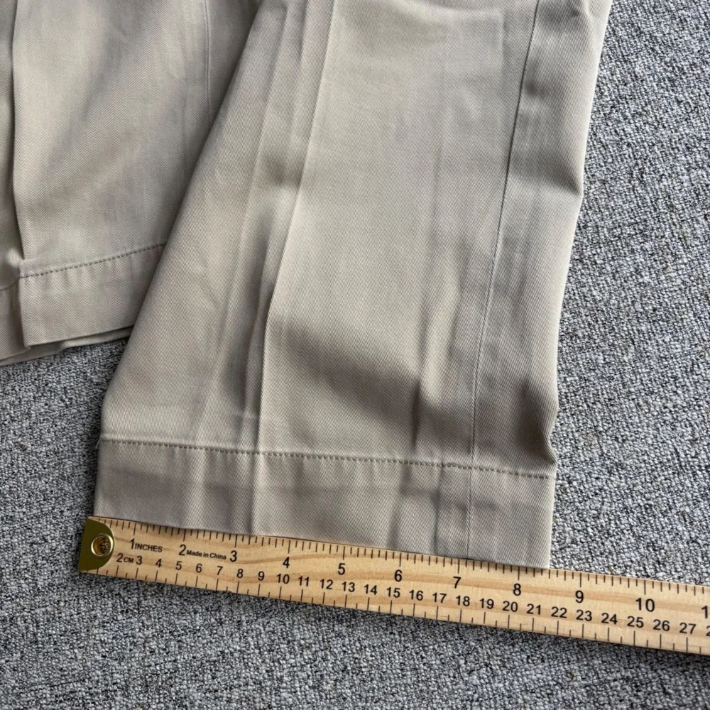 Polo Ralph Lauren Pants Mens 36x30 Ethan Pant Khaki Tan Pleated Cotton Chino